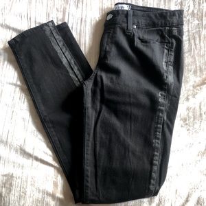 Paige Black Verdugo Ultra Skinny Ankle Jeans Side stripe detail size 29